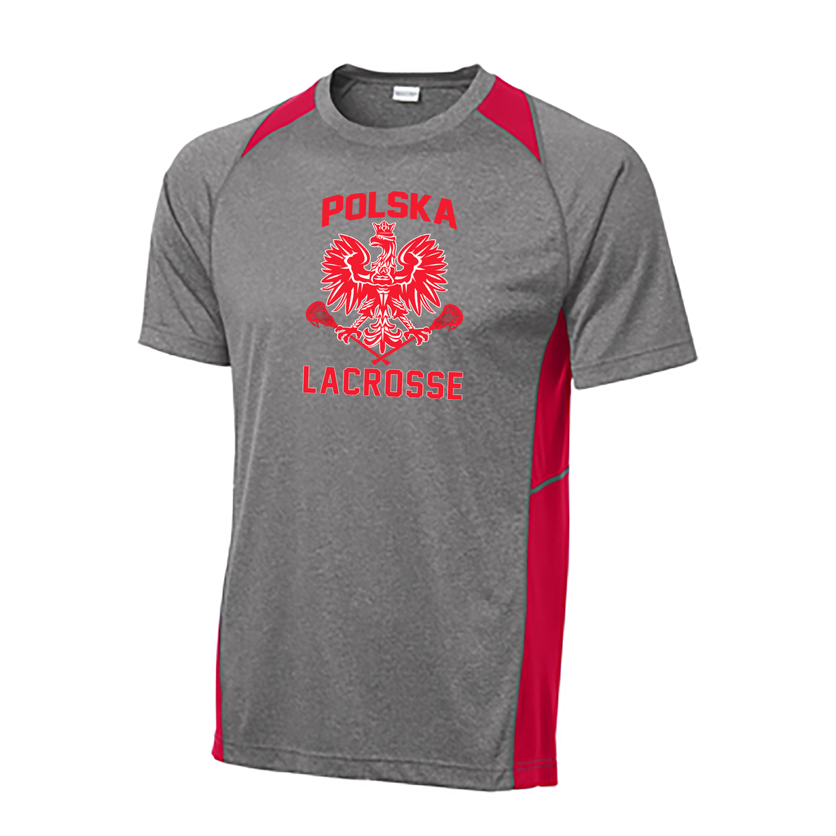 Polska Lacrosse Heather Colorblock Contender Tee