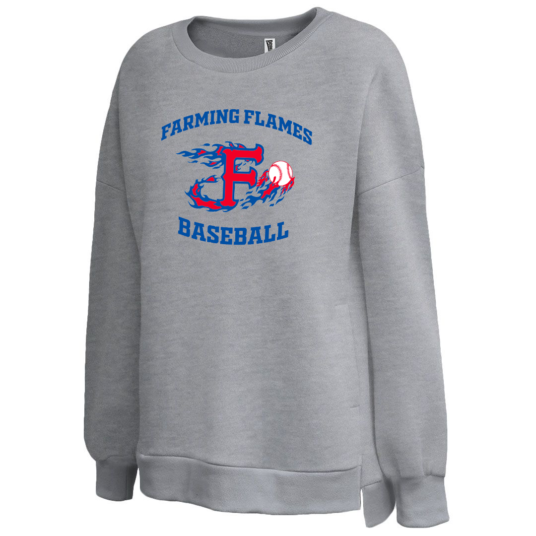 Farming Flames Baseball Club Women's Droptail Crew