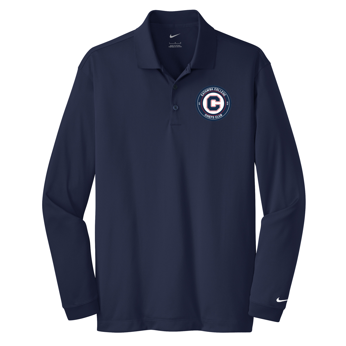 Catawba College Chiefs Club Nike Long Sleeve Dri-FIT Long Sleeve Polo