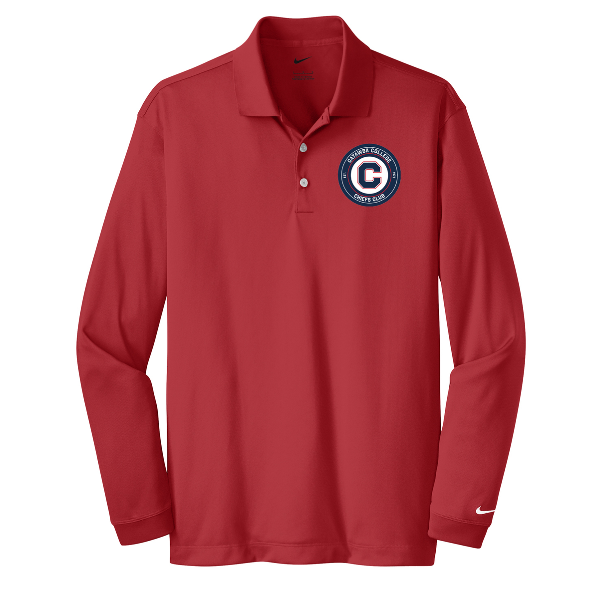 Catawba College Chiefs Club Nike Long Sleeve Dri-FIT Long Sleeve Polo
