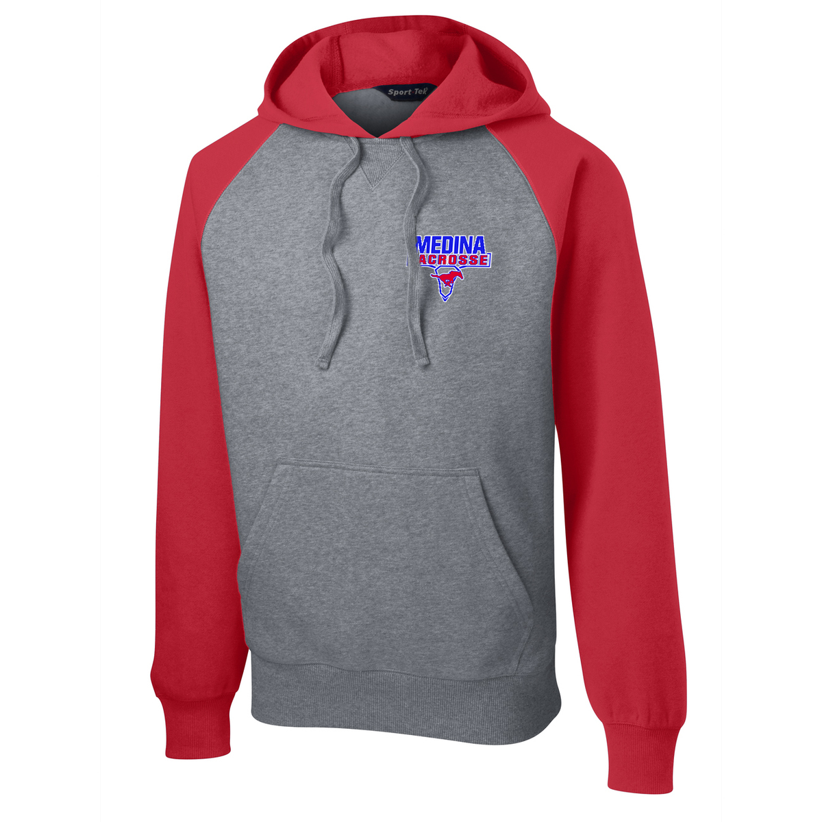 Medina Mustangs Lacrosse Raglan Colorblock Sweatshirt