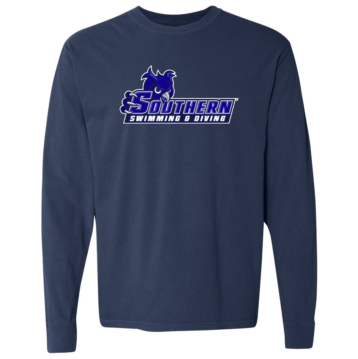 SCSU Swim and Dive Garment Dyed Long Sleeve Tee