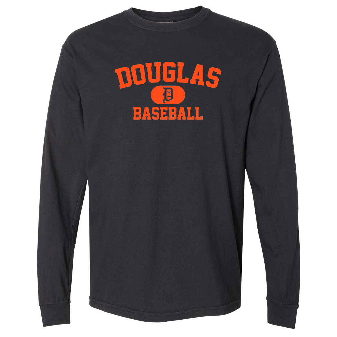 Douglas HS Baseball Garment Dyed Long Sleeve Tee