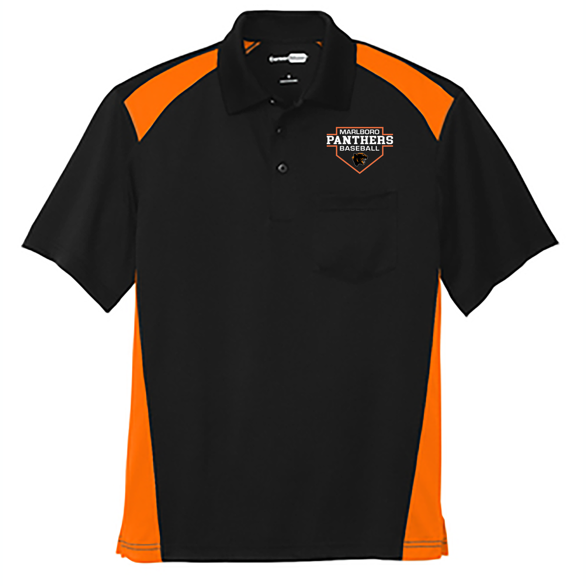 Marlborough Baseball Snag-Proof Two Way Colorblock Pocket Polo