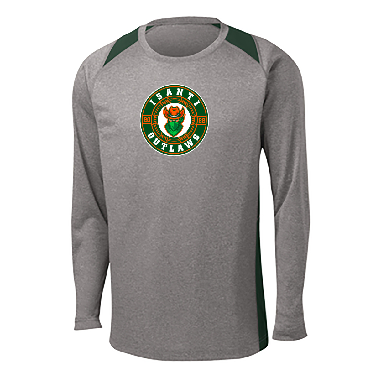 Isanti Outlaws Long Sleeve Colorblock Contender Tee