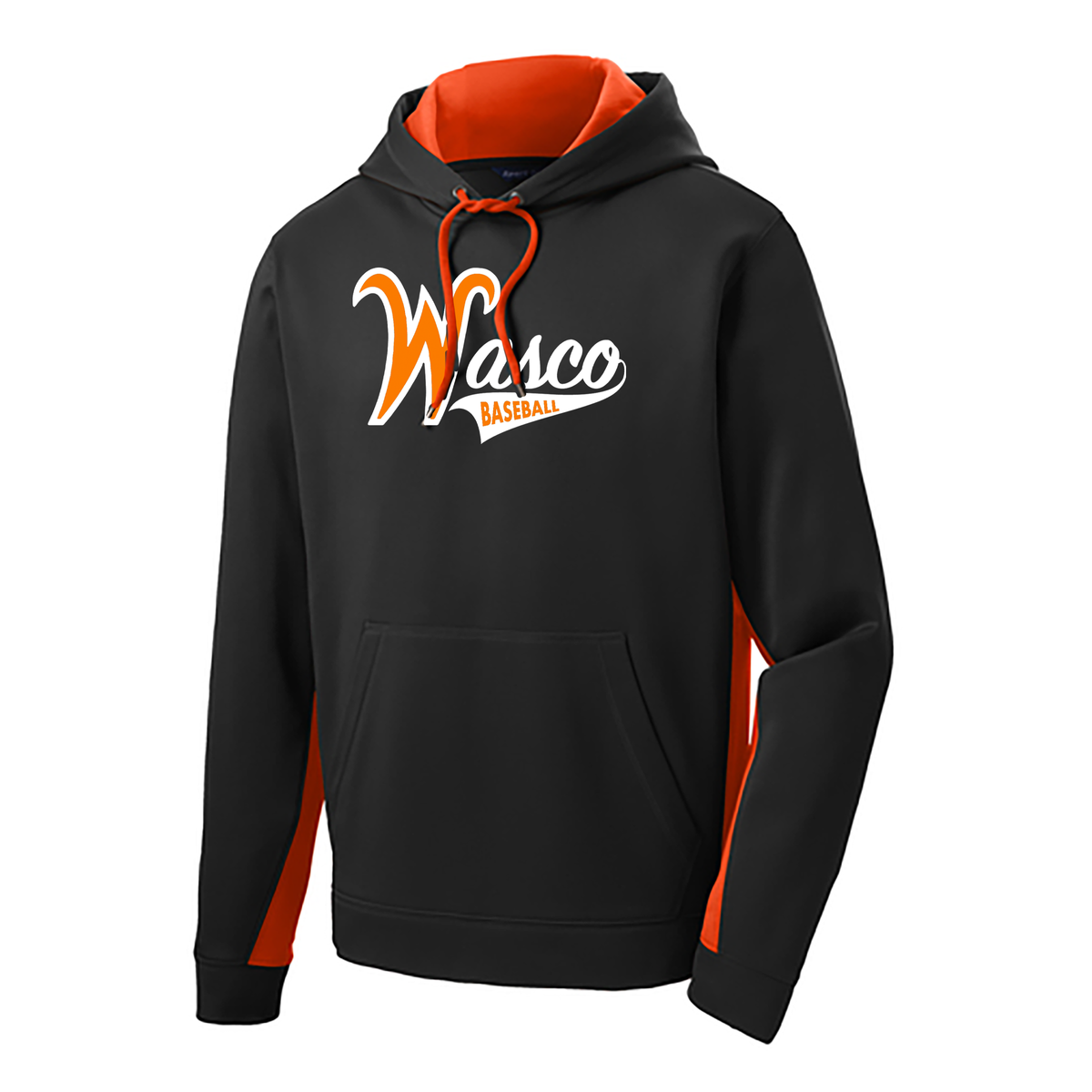 Wasco Union HS Baseball Fleece Colorblock Hooded Pullover