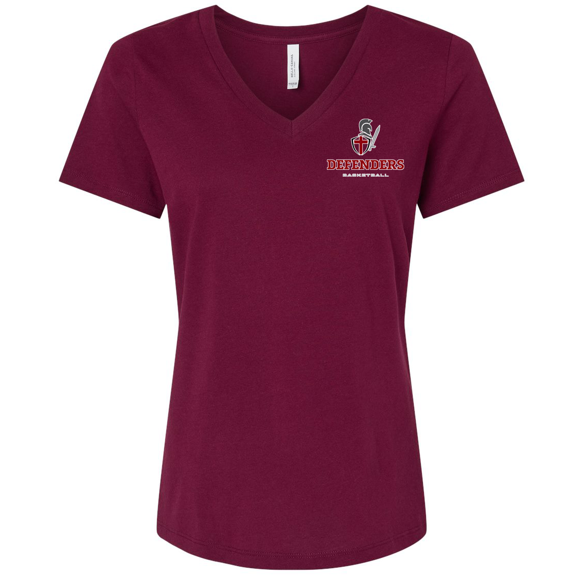 Defenders Basketball Women’s Relaxed Jersey V-Neck Tee