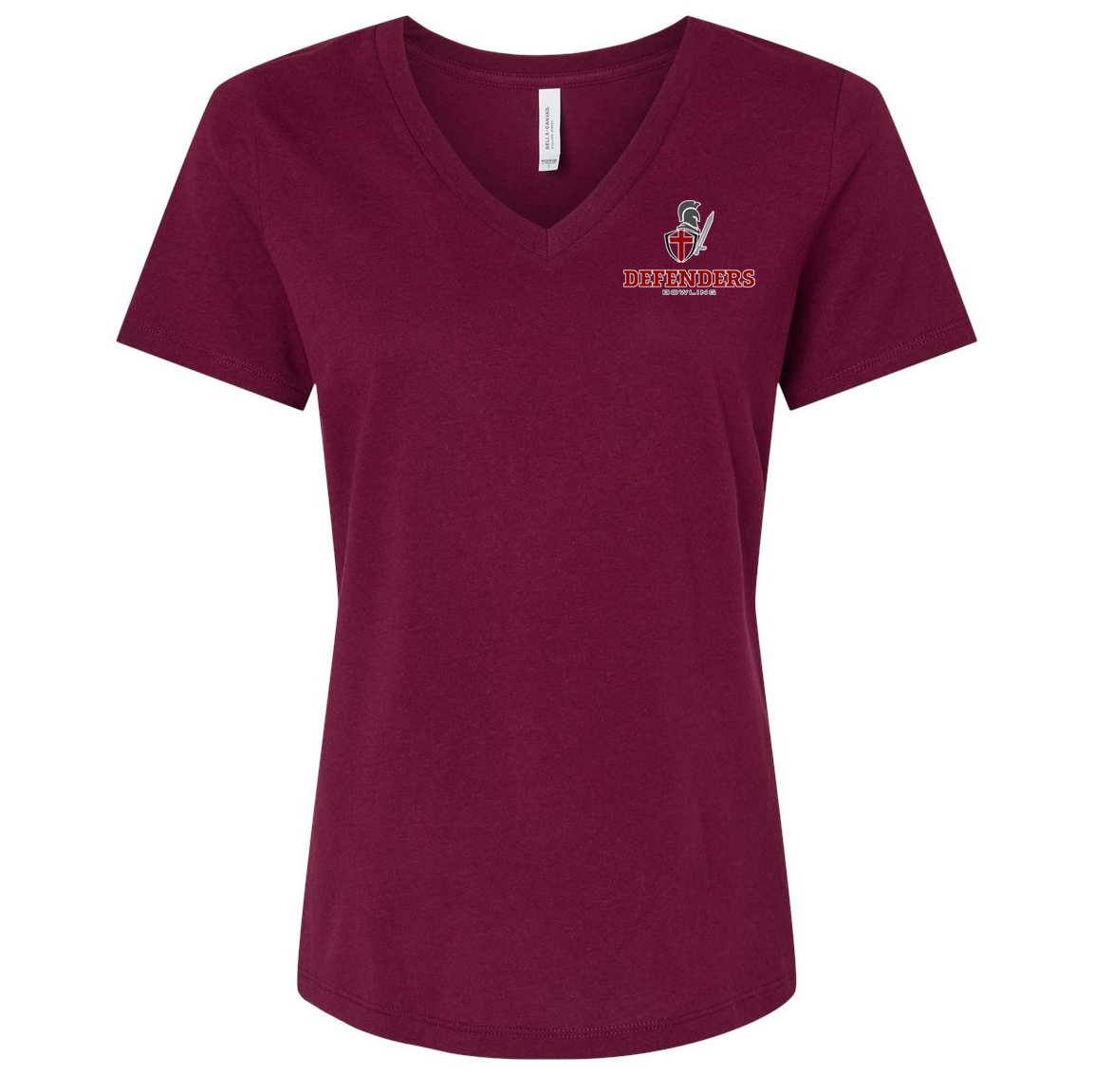 Defenders Bowling Women’s Relaxed Jersey V-Neck Tee