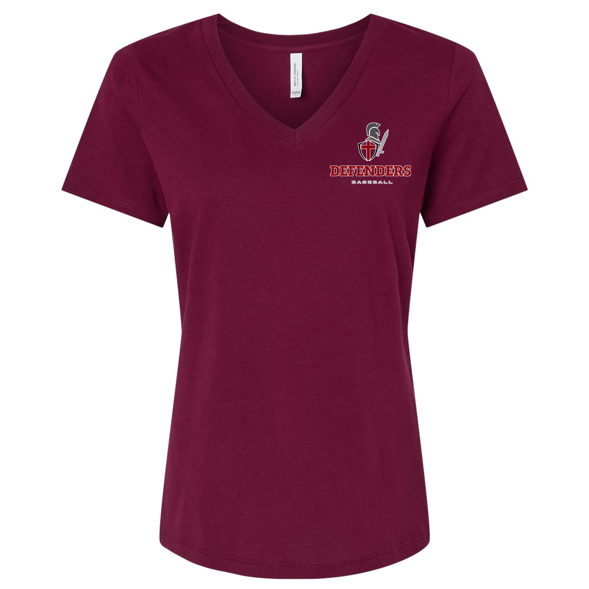 Defenders Baseball Women’s Relaxed Jersey V-Neck Tee