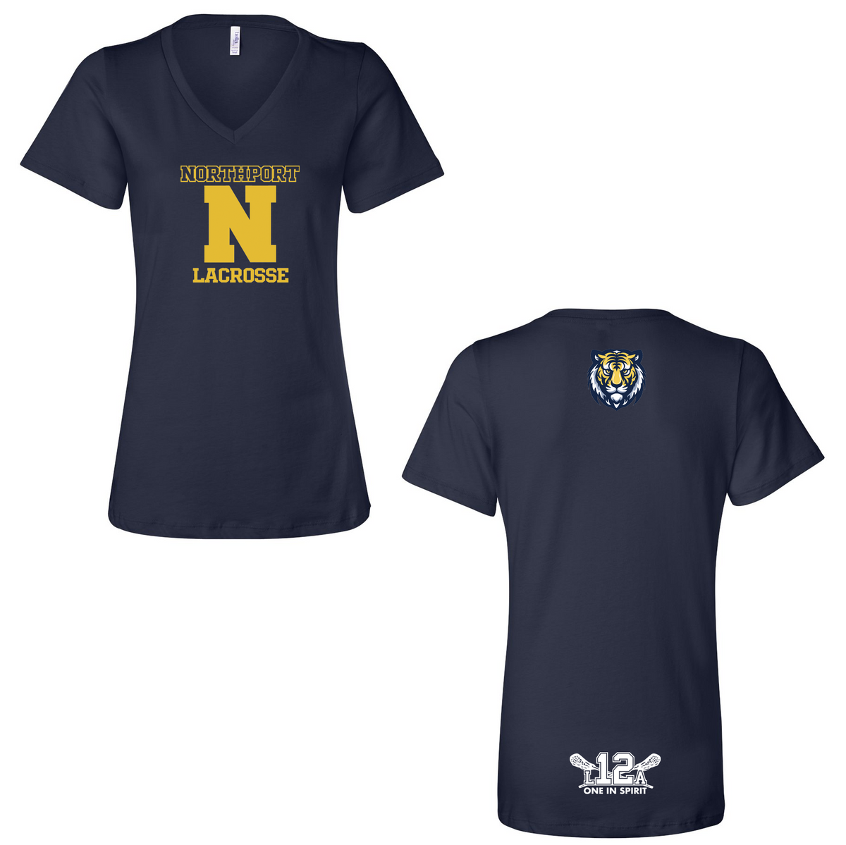 Northport High School Lacrosse Women’s Relaxed Jersey V-Neck Tee