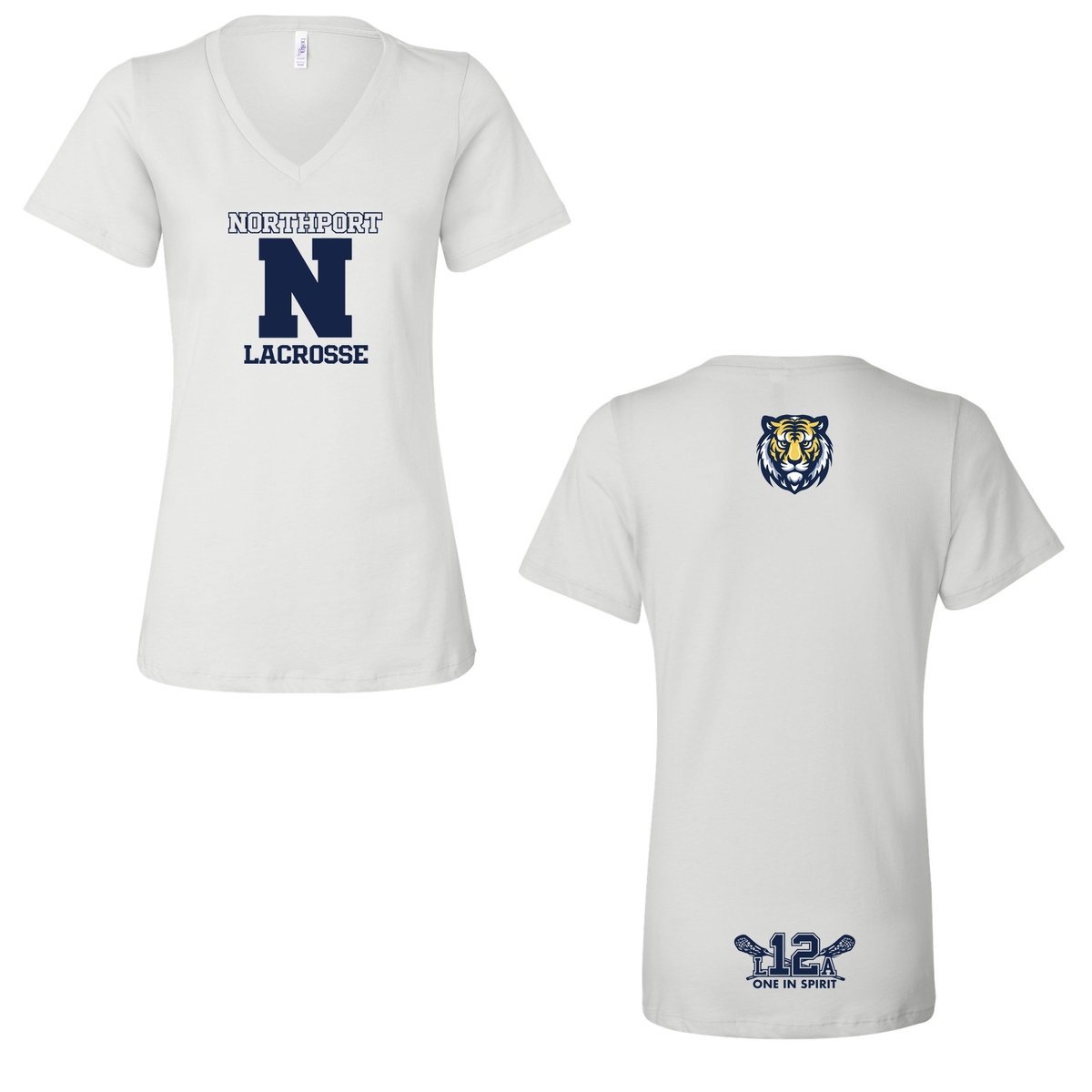 Northport High School Lacrosse Women’s Relaxed Jersey V-Neck Tee