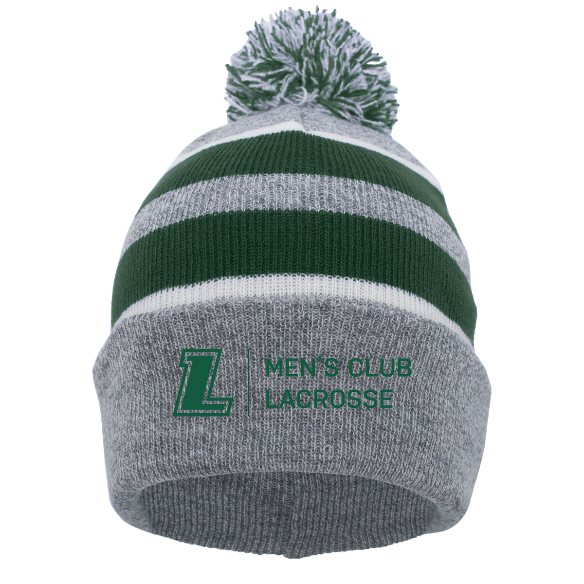 Loyola Men's Club Lacrosse Knit Fold Over Pom Pom Beanie