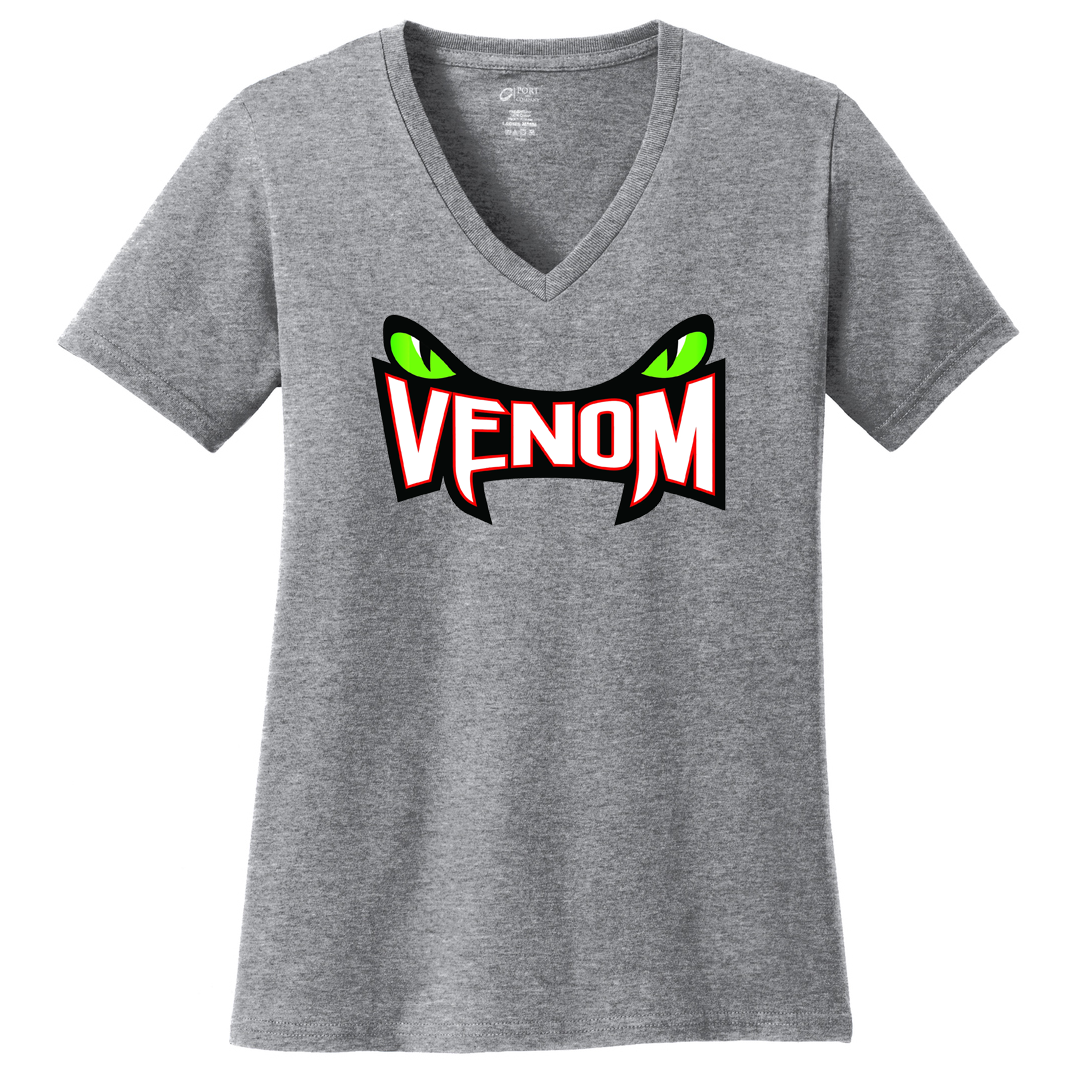 Venom Baseball Ladies Core Cotton V-Neck Tee