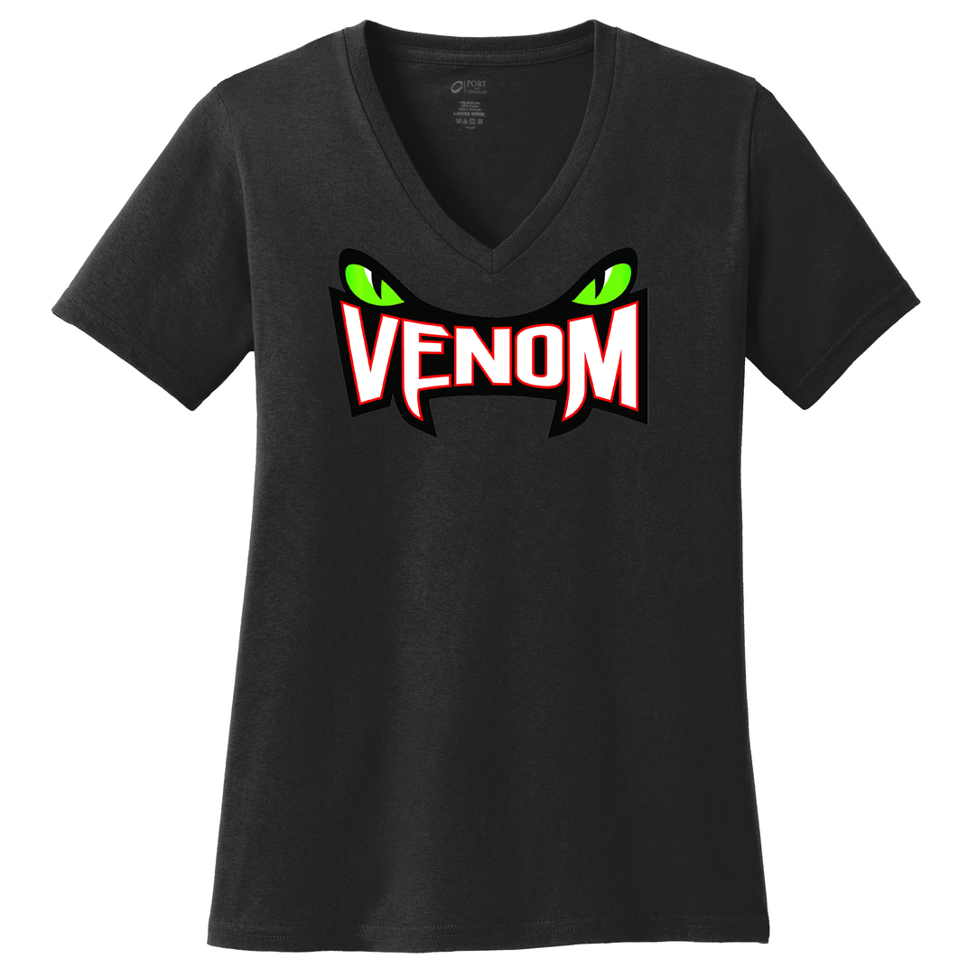 Venom Baseball Ladies Core Cotton V-Neck Tee