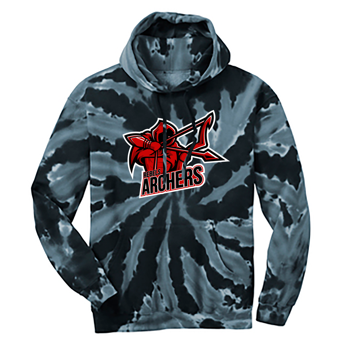 Rebels Archers 2032 Tie-Dye Pullover Hooded Sweatshirt