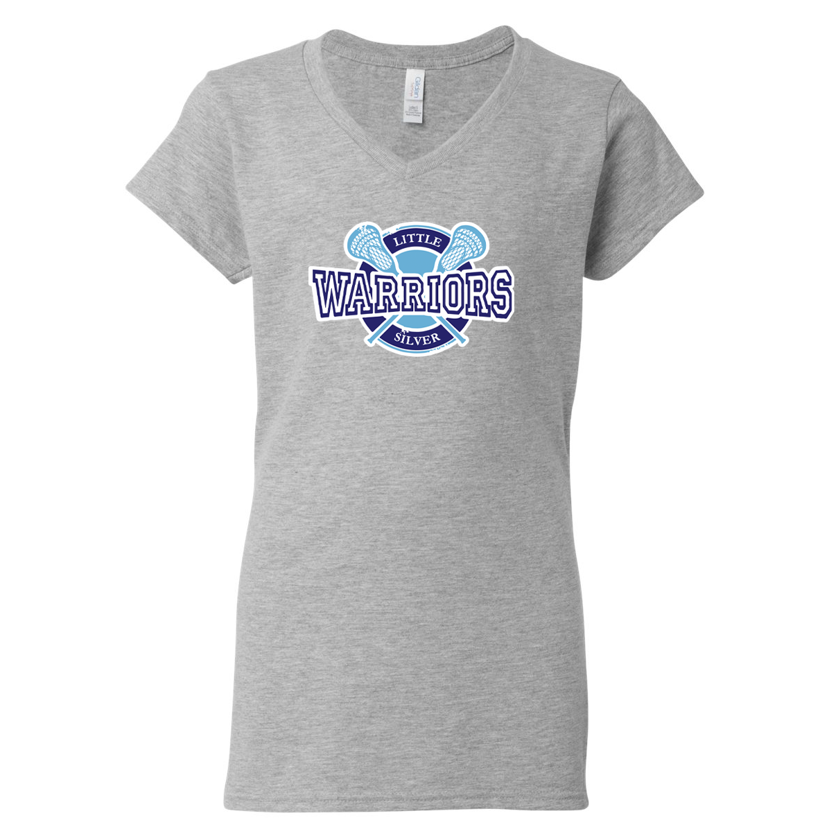 Little Silver Lacrosse Softstyle Women's V-Neck T-Shirt