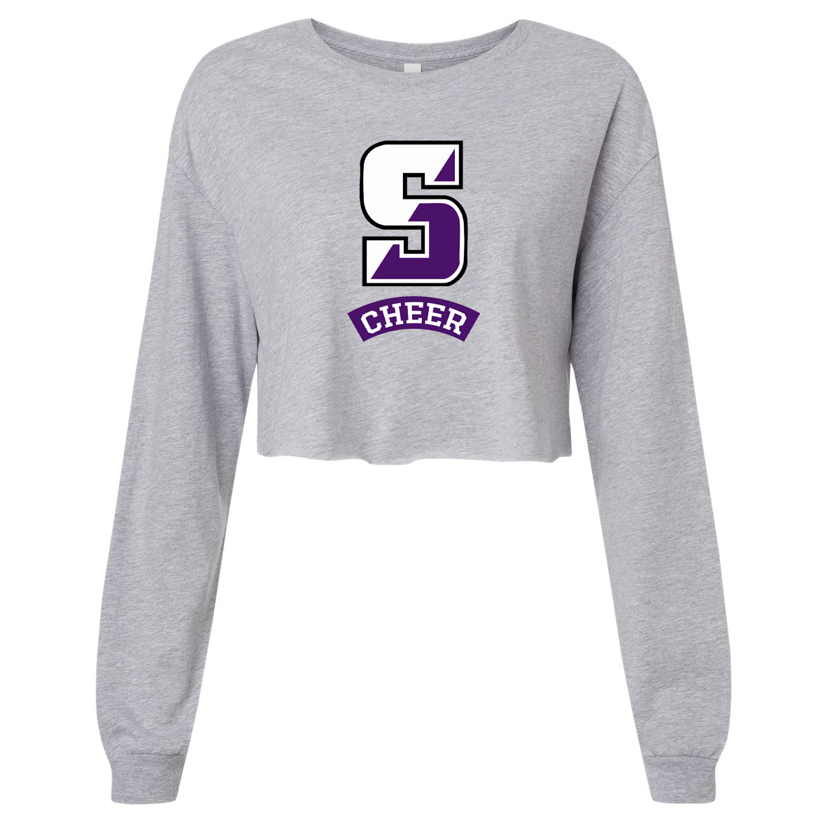 Scranton University Cheer Fashion Crop Long Sleeve Tee