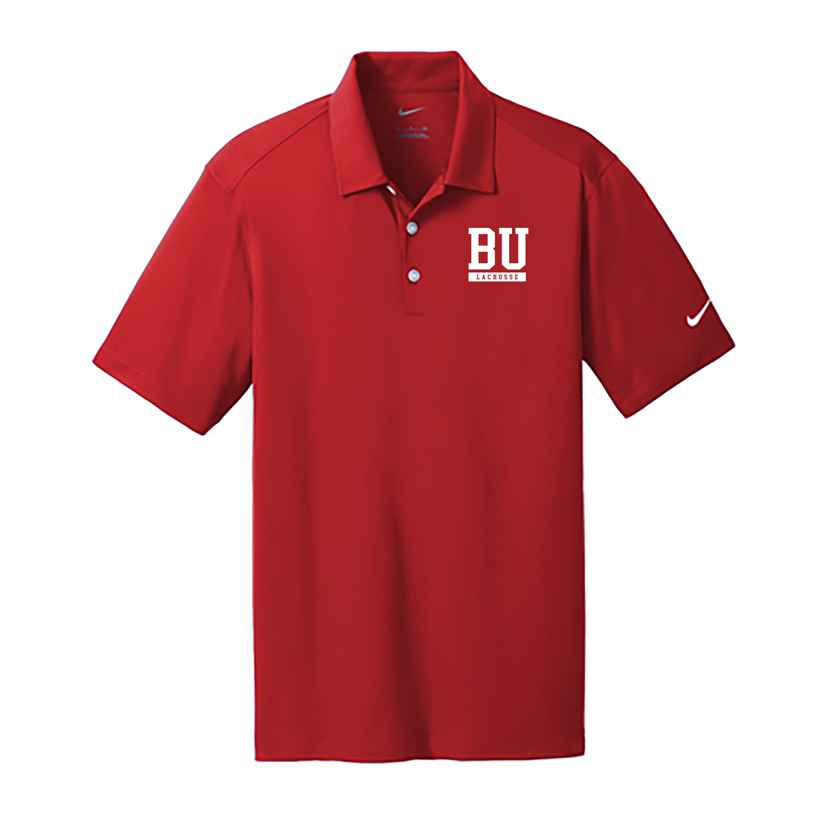 Boston University Lacrosse Nike Vertical Mesh Polo