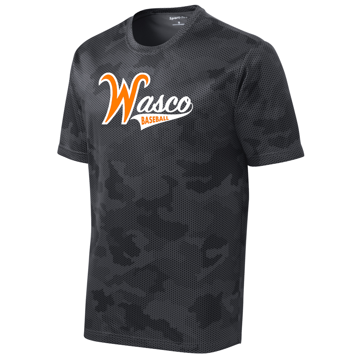 Wasco Union HS Baseball CamoHex Tee