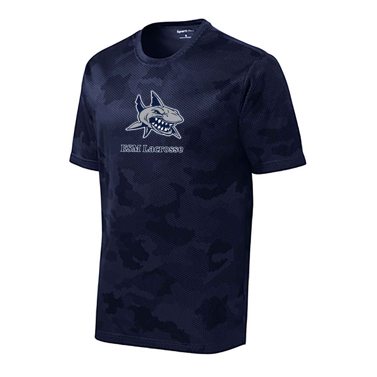 ESM Sharks Lacrosse CamoHex Tee