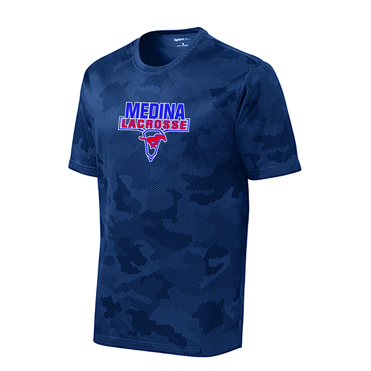 Medina Mustangs Lacrosse CamoHex Tee