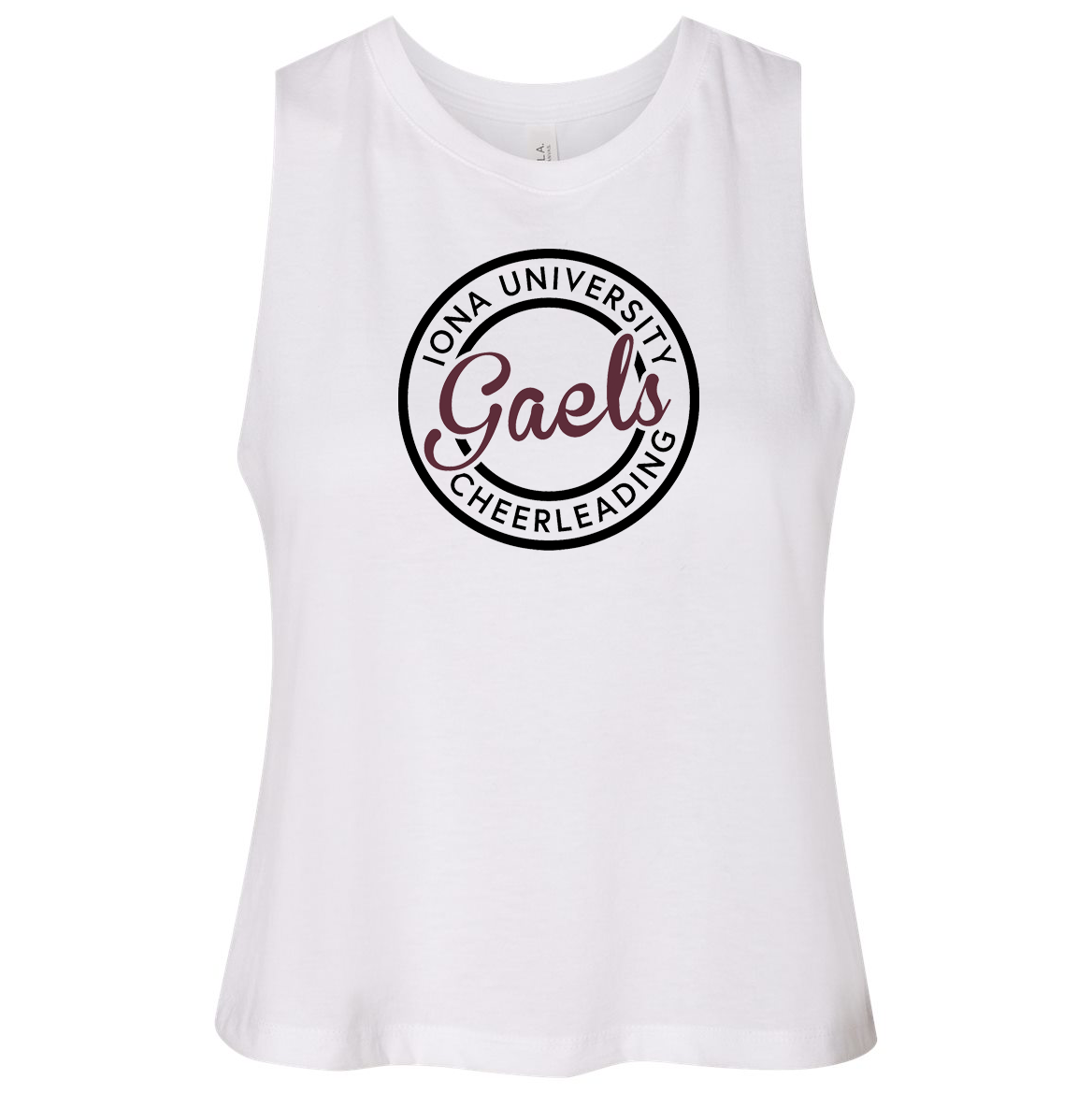 Iona University Cheer Women's Racerback Cropped Tank