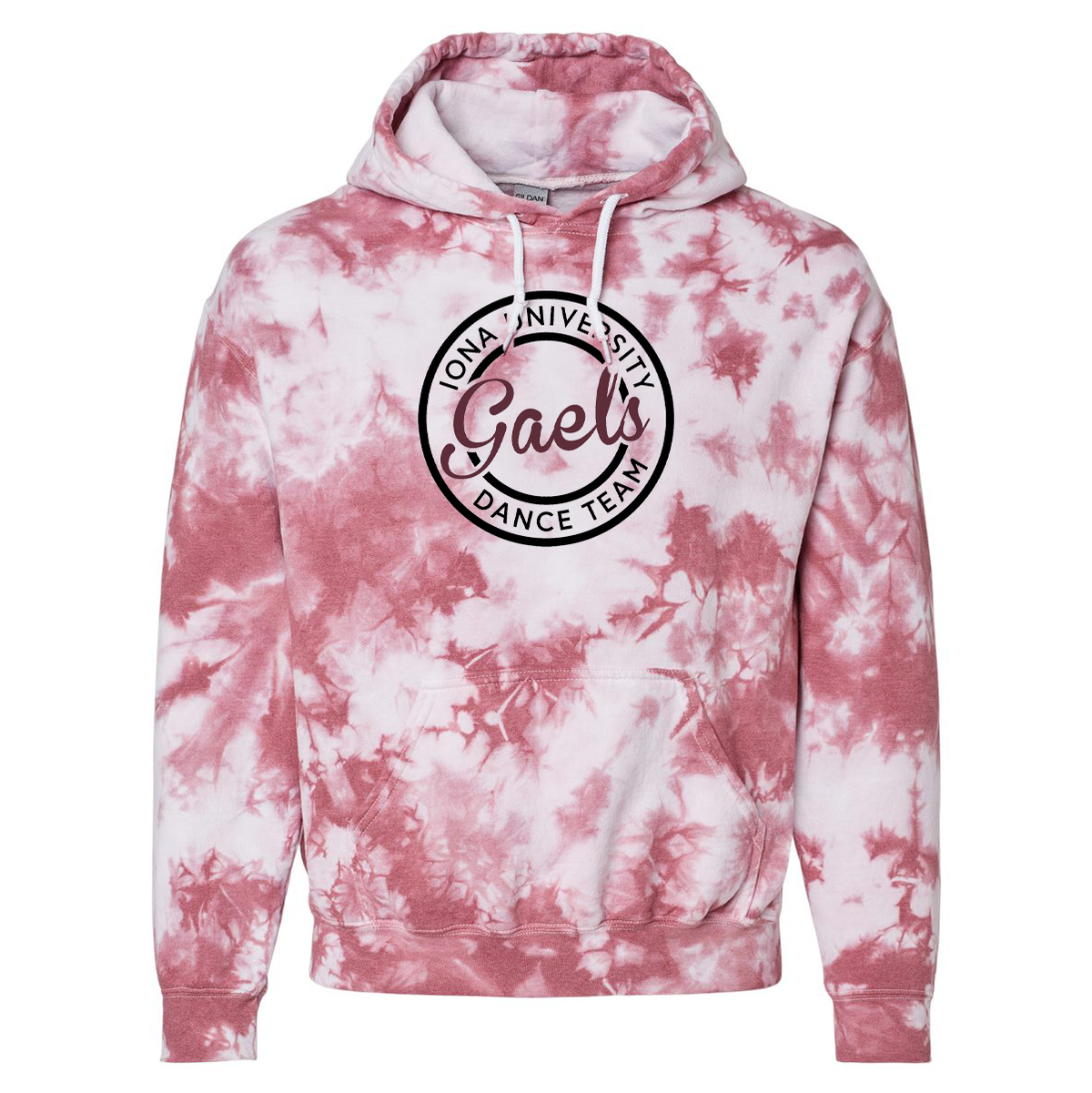 Iona University Dance Team Blended Hooded Tie-Dyed Sweatshirt