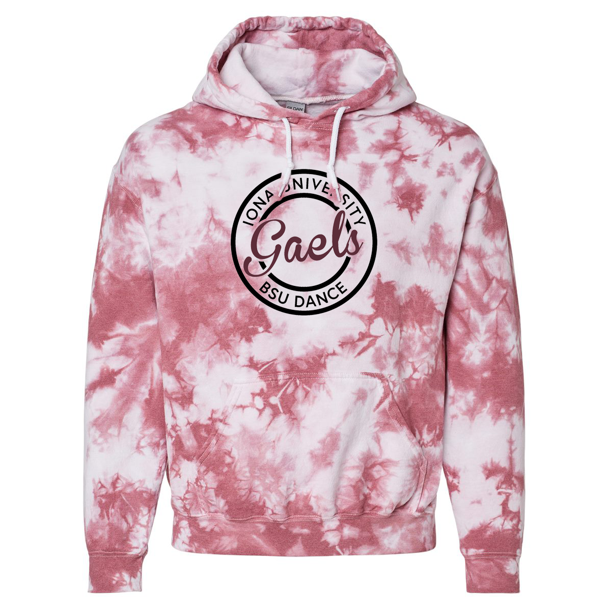 Iona University BSU Dance Blended Hooded Tie-Dyed Sweatshirt