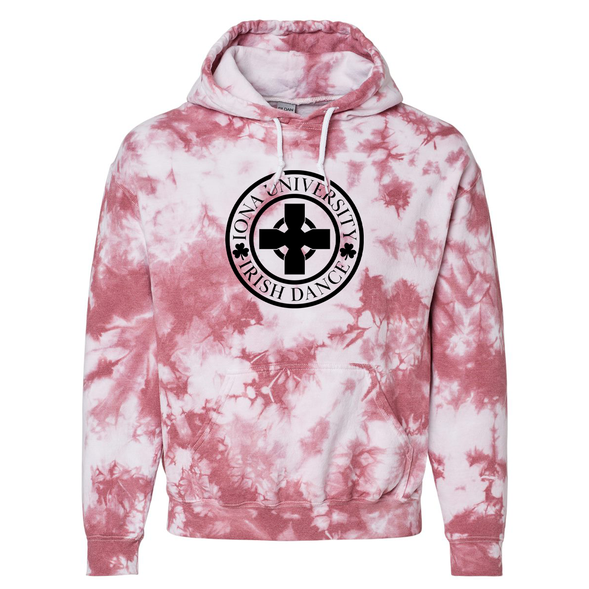 Iona University Irish Dance Blended Hooded Tie-Dyed Sweatshirt