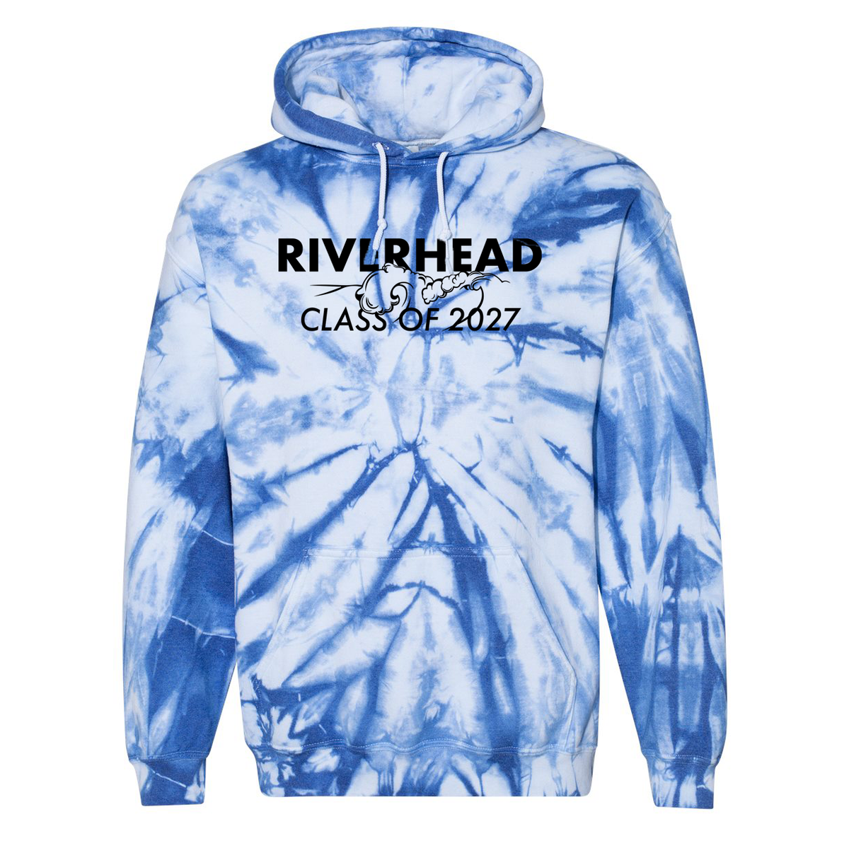 Riverhead Class of 2027 Blended Hooded Tie-Dyed Sweatshirt