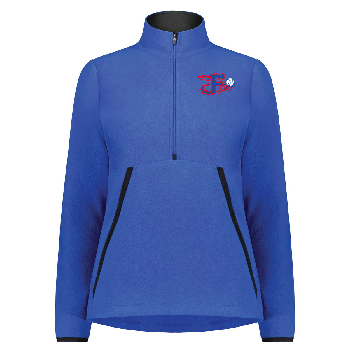 Farming Flames Baseball Club Women's Chill Fleece 2.0 1/2 Zip Pullover