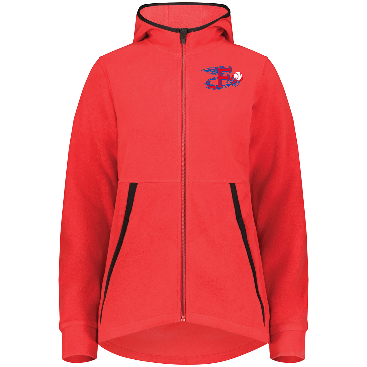 Farming Flames Baseball Club Women's Chill Fleece 2.0 Full Zip Hoodie