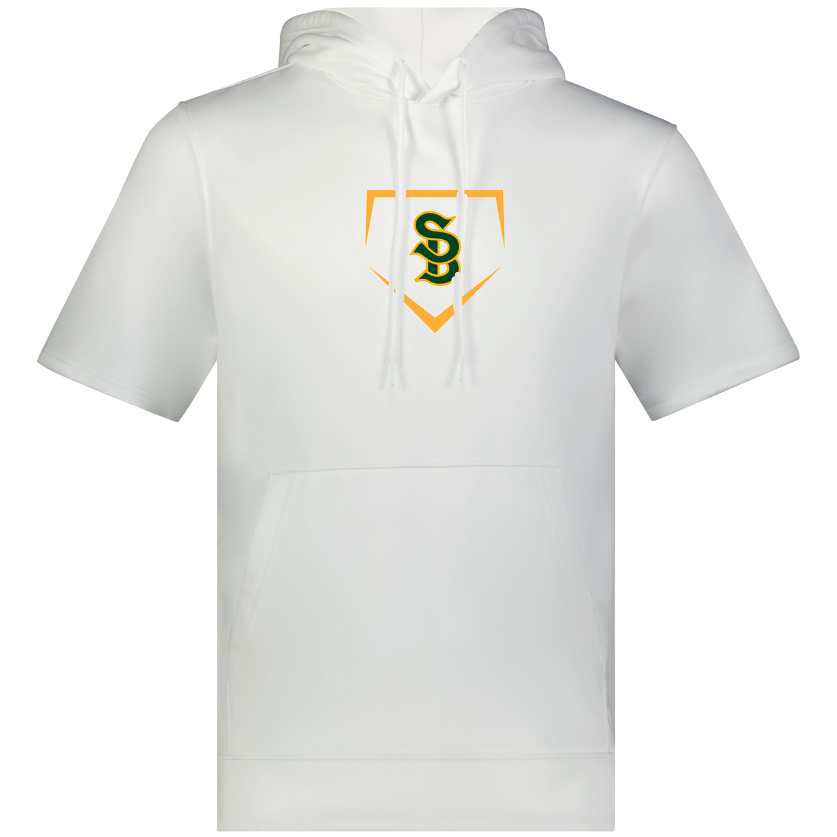 Santa Barbara HS Baseball Wicking Fleece Short Sleeve Hoodie