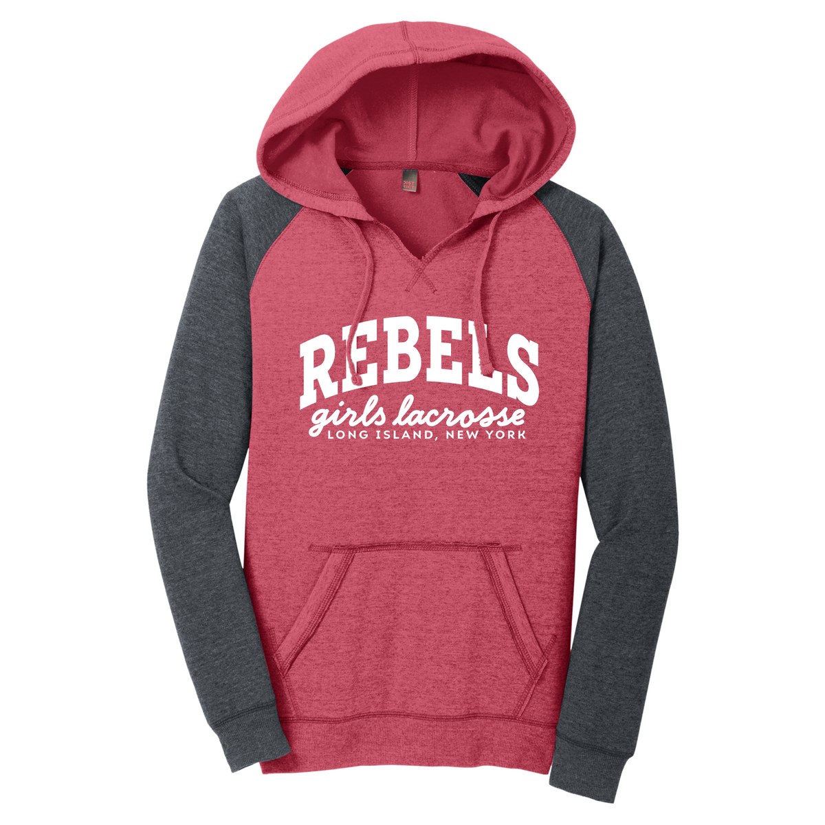 Rebels LC Girls Lacrosse Women’s Lightweight Fleece Raglan Hoodie