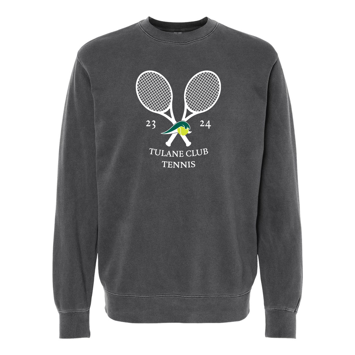 Tulane Club Tennis Midweight Pigment-Dyed Crewneck