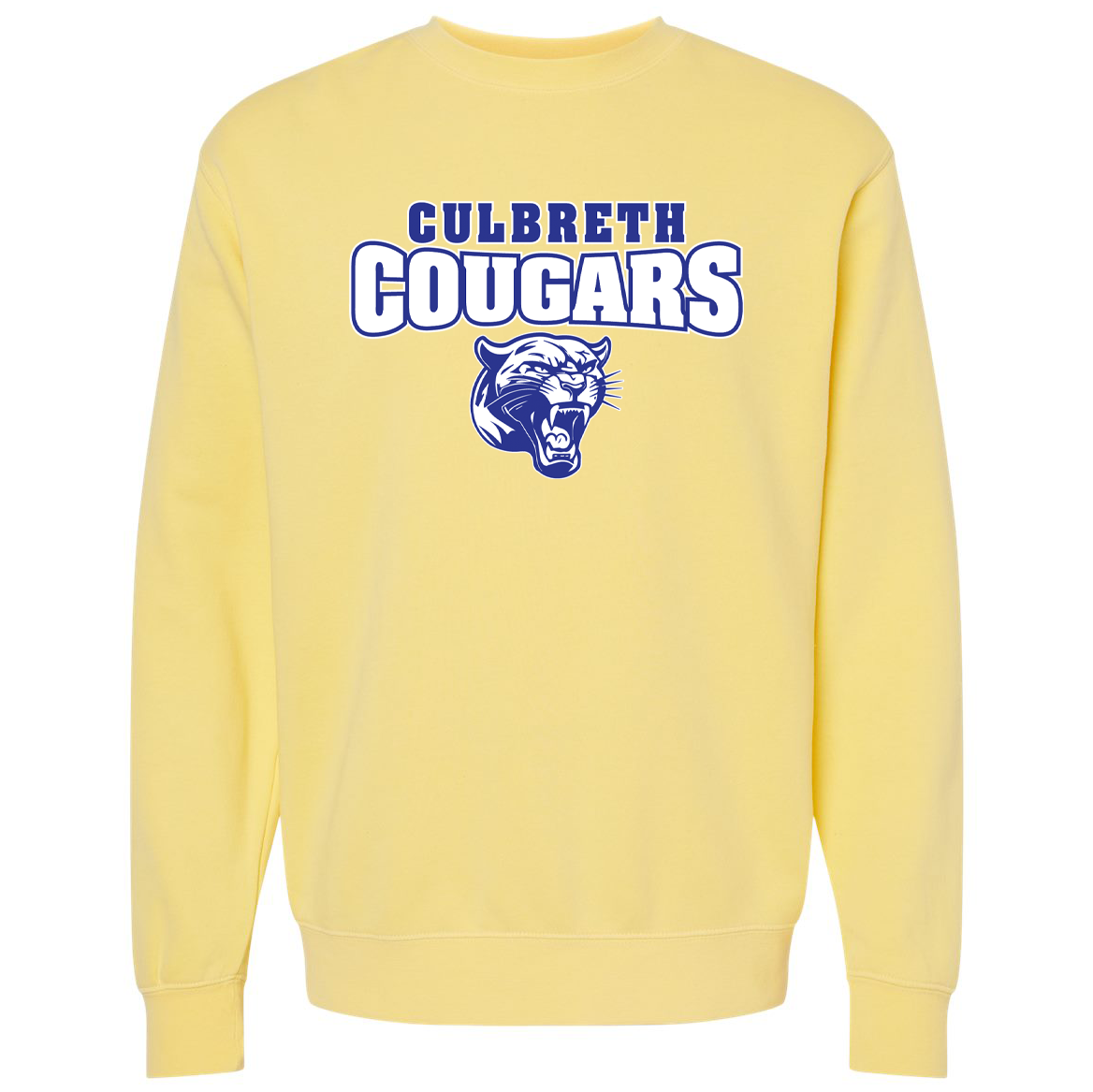 Culbreth Cougars Middle School Midweight Pigment-Dyed Crewneck