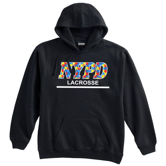 NYPD Lacrosse Pennant Hooded Sweatshirt - Autism Awareness