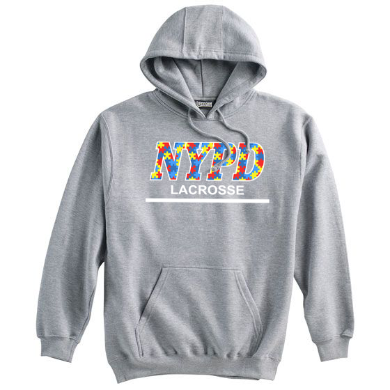 NYPD Lacrosse Pennant Hooded Sweatshirt - Autism Awareness