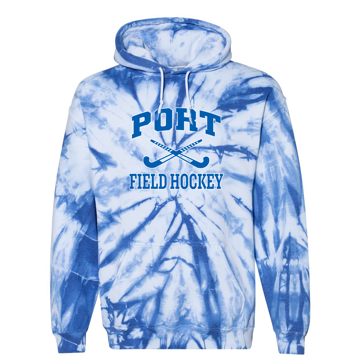 Port Washington Field Hockey Blended Hooded Tie-Dyed Sweatshirt