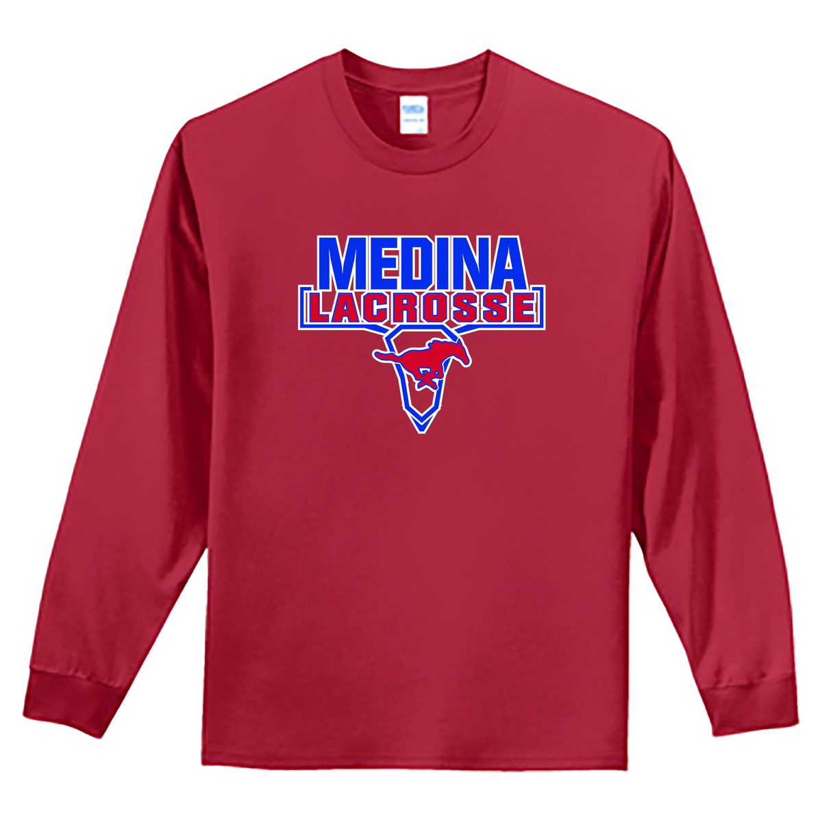 Medina Mustangs Lacrosse Long Sleeve Essential Tee