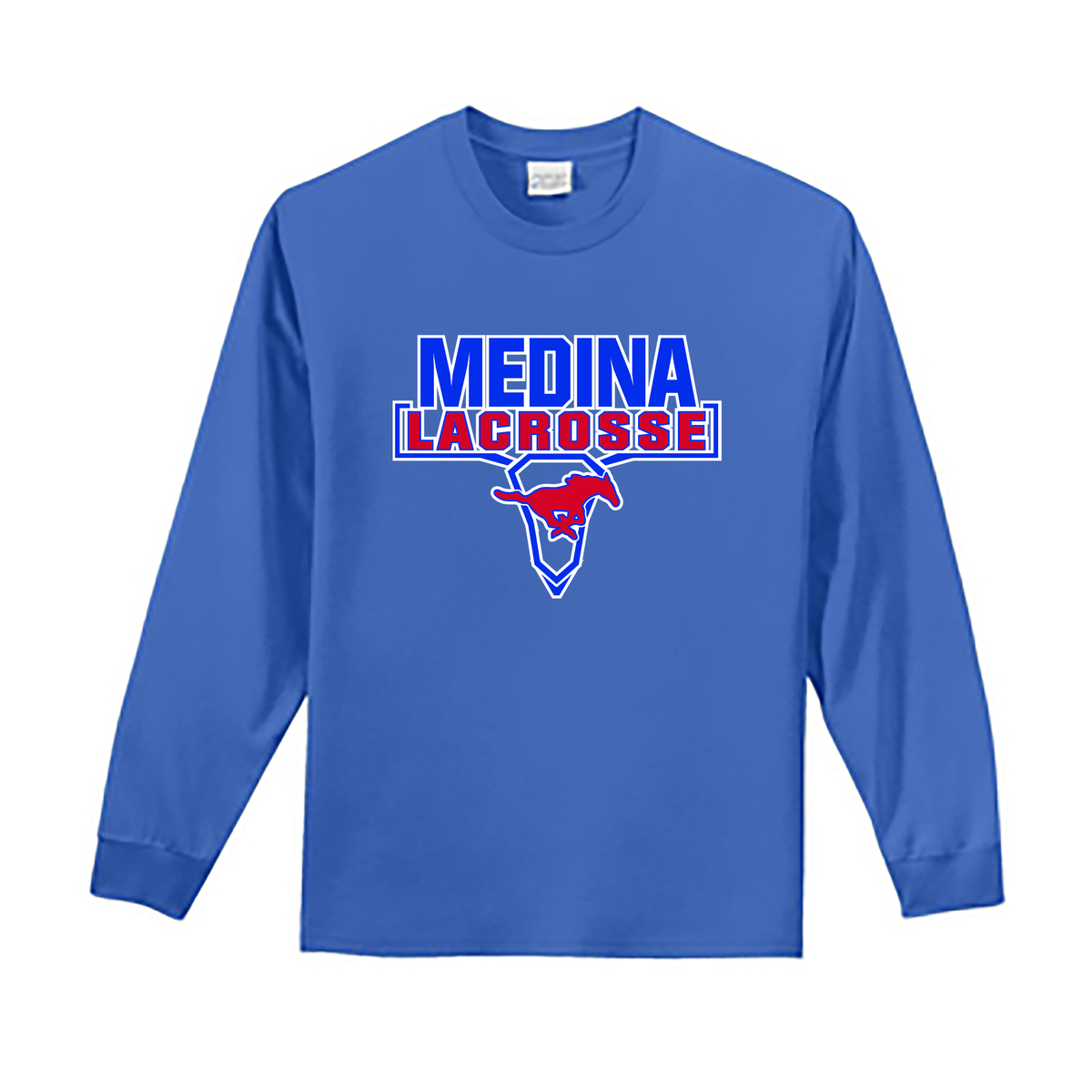 Medina Mustangs Lacrosse Long Sleeve Essential Tee