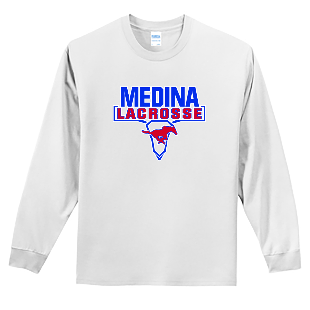 Medina Mustangs Lacrosse Long Sleeve Essential Tee