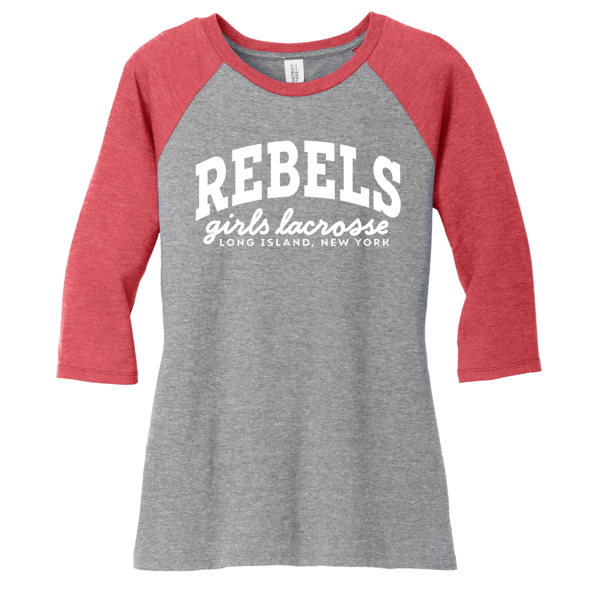 Rebels LC Girls Lacrosse Women's Perfect Tri 3/4-Sleeve Raglan