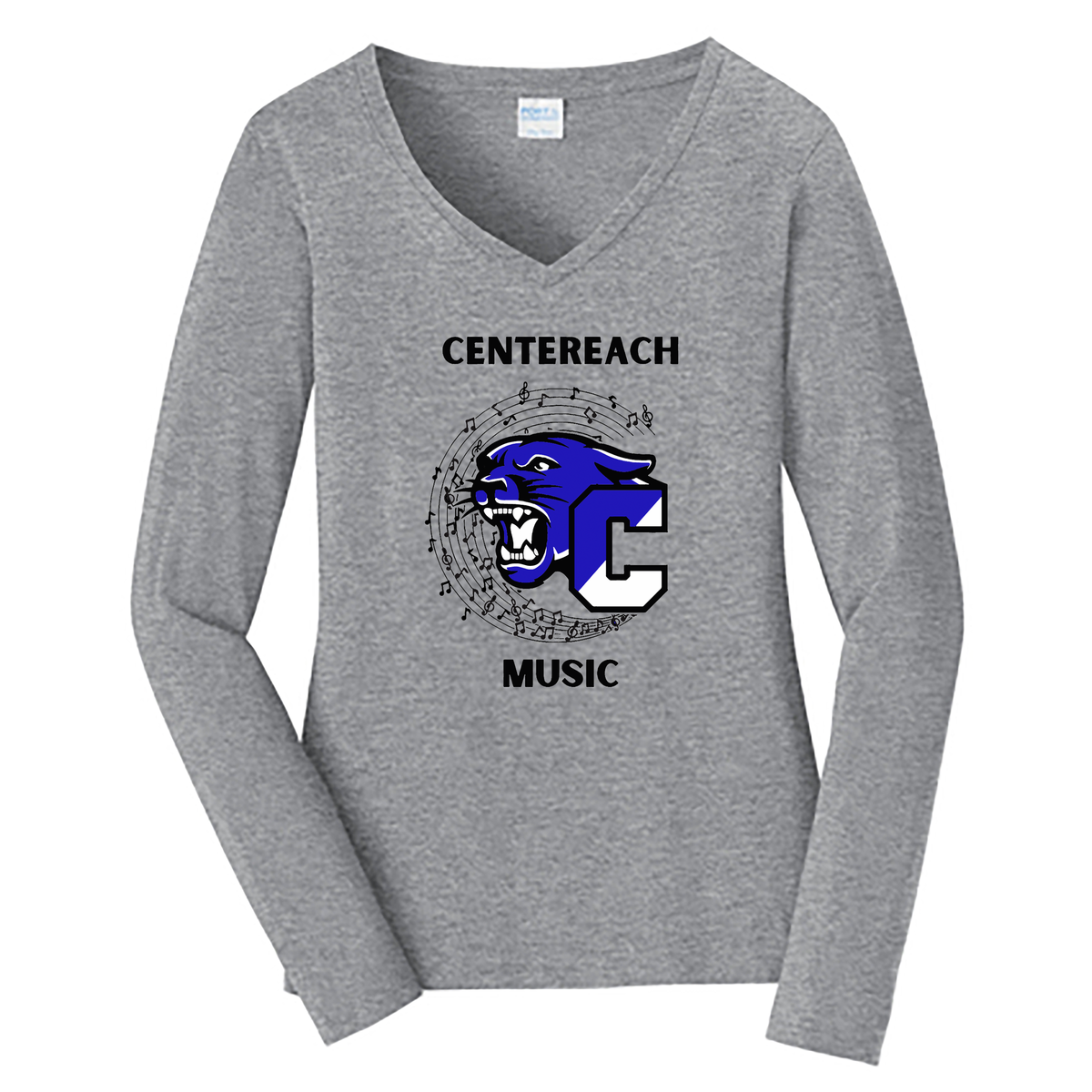 Centereach Music Ladies Long Sleeve Fan Favorite V-Neck Tee