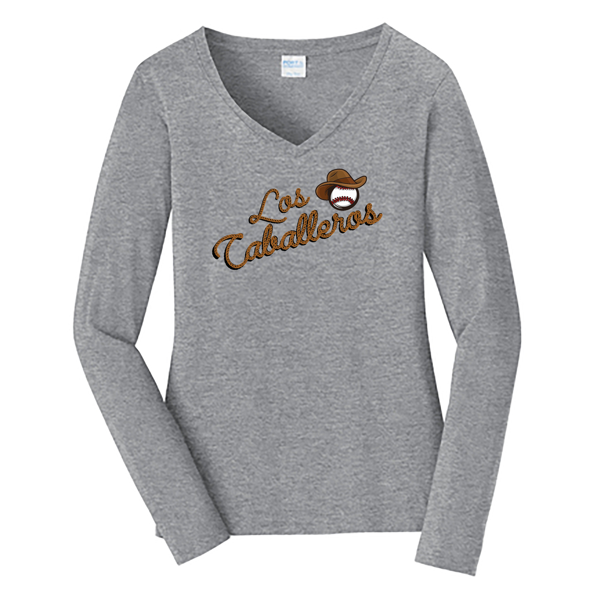 Caballeros Baseball Ladies Long Sleeve Fan Favorite V-Neck Tee