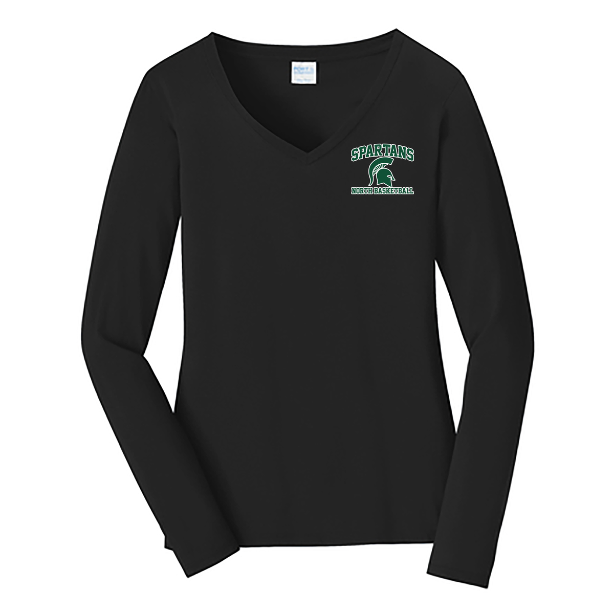 Valley Stream North Basketball Ladies Long Sleeve Fan Favorite™ V-Neck Tee