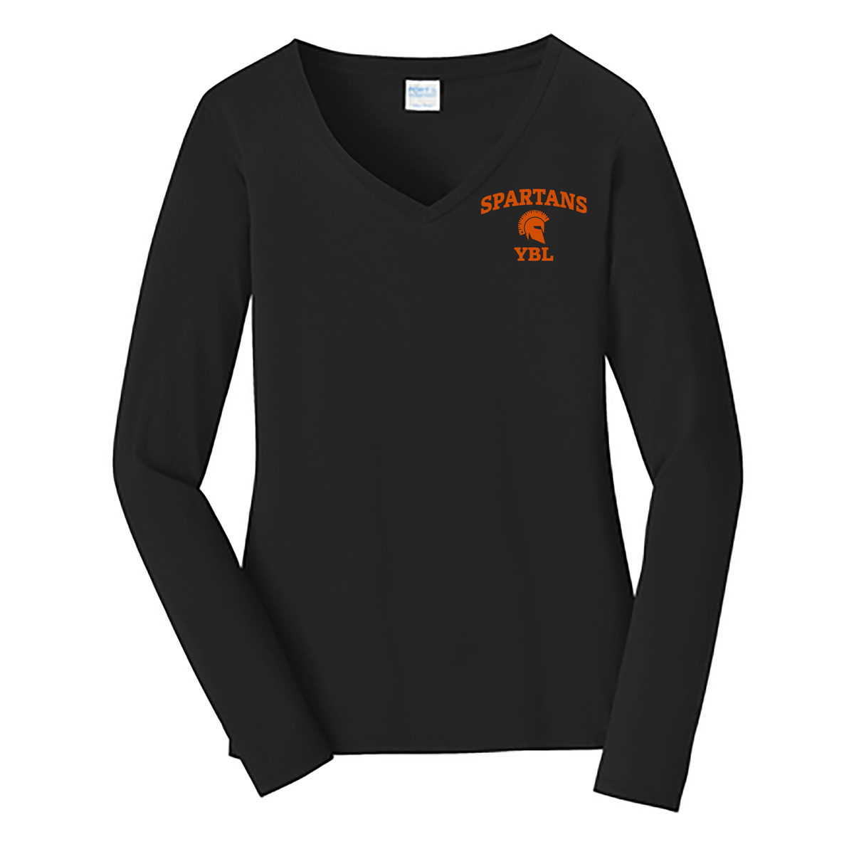 Spartans YBL Ladies Long Sleeve Fan Favorite V-Neck Tee