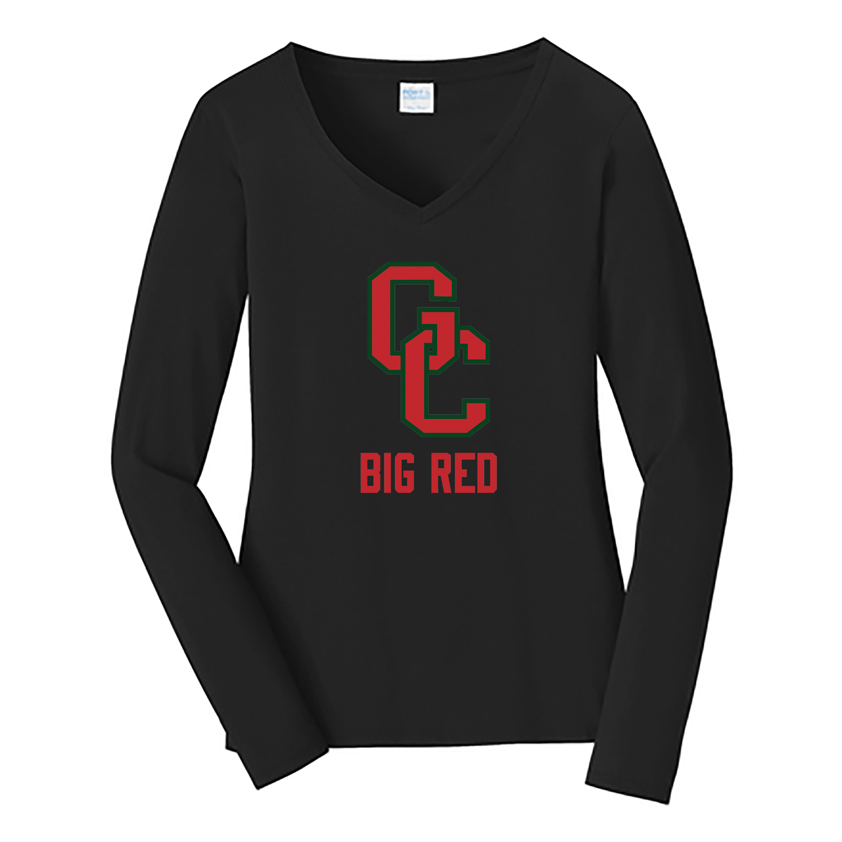 Glen Cove Football Ladies Long Sleeve Fan Favorite V-Neck Tee