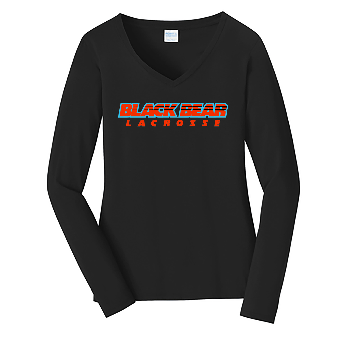 Black Bear Lacrosse Ladies Long Sleeve Fan Favorite V-Neck Tee