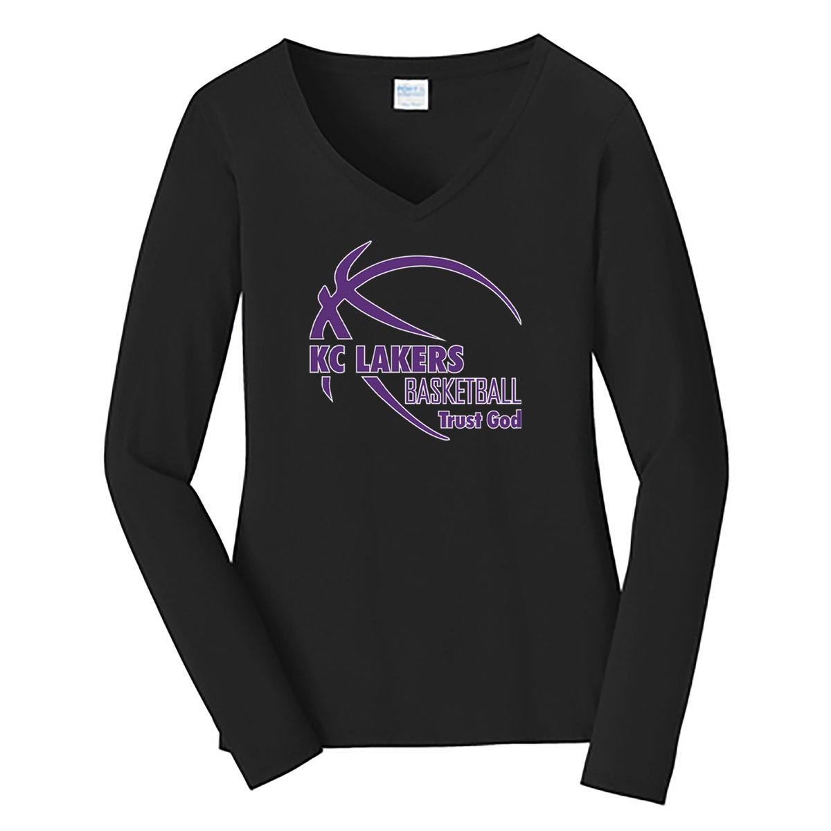 KC Lakers Ladies Long Sleeve Fan Favorite V-Neck Tee